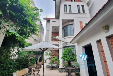 House with four bedrooms and large green garden space for rent in Ngoc Thuy Long Bien